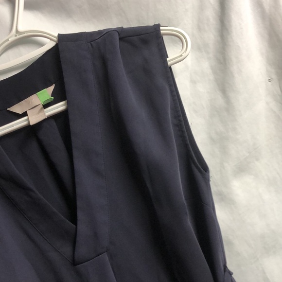 H&M navy belted shirt style dress euc size 2 dry cleaned - Picture 6 of 9